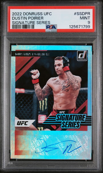 2022 Panini Donruss UFC Signature Series Dustin Poirier #SS PSA 9