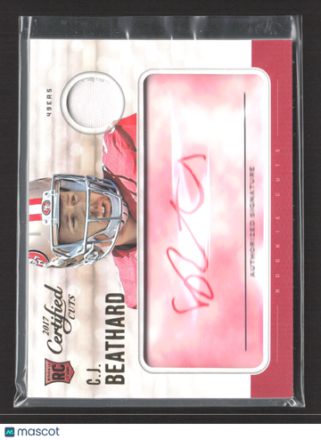2017 Panini Donruss Certified Cuts C.J. Beathard #205 Jersey Patch