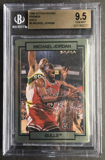 1990 Action Packed Promo GOLD Michael Jordan BGS 9.5 RARE SAMPLE/PROTOTYPE !