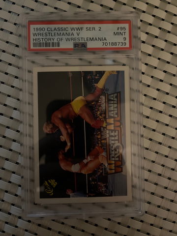 1990 Classic WWF series 2 Wrestlemania V #95 psa 9 Dv