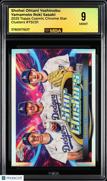 2025 Topps Cosmic Chrome Star Clusters Shohei Ohtani Yoshinobu Yamamoto Roki Sasaki #TSC01 MBA 9