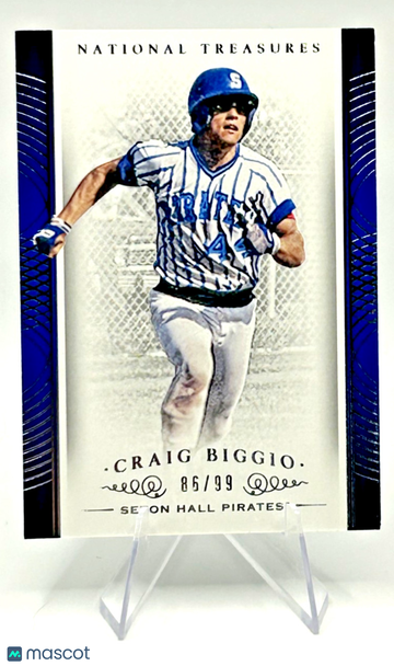 2015 Panini National Treasures College Craig Biggio #28 Base Auto Serial Seton Hall Baseball Card