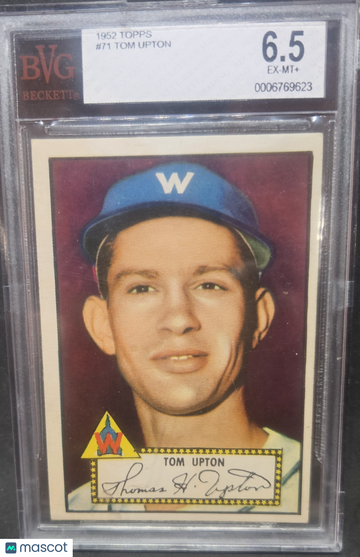 1952 Topps Tom Upton #71 BVG 6.5