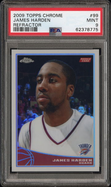 James Harden 2009 Topps Chrome Refractor /500 PSA 9 ROOKIE