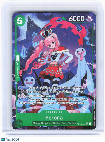 2026 One Piece—Perona #OP14-033 The Azure Sea's Seven—Super Rare Foil (Alt Art) [Lightly Played]