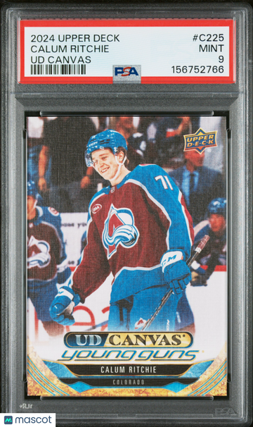 2024-25 Upper Deck UD Canvas Calum Ritchie #C225 Young Guns Rookie PSA 9