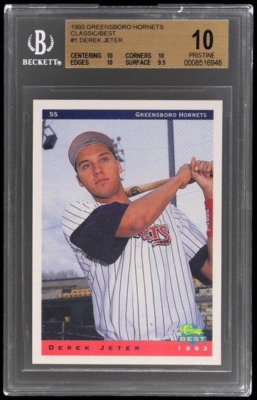 1993 Classic/best Derek Jeter Greensboro Hornets BGS 10