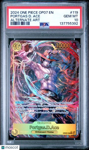 500 Years In The Future Portgas.D.Ace (Alternate Art) Foil Secret Rare PSA 10 #OP07-119