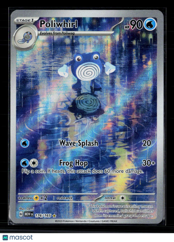 2023 Scarlet & Violet 151 Poliwhirl Holo Secret Rare #176/165