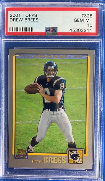 2001 Topps #328 Drew Brees PSA 10 RC