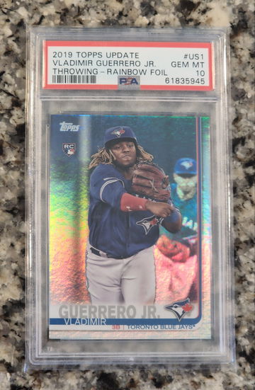 2019 Topps Update VLADIMIR GUERRERO JR #US1 RC Rainbow Foil - PSA 10