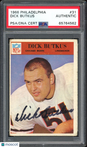 1966 Philadelphia Football Dick Butkus #31 PSA A