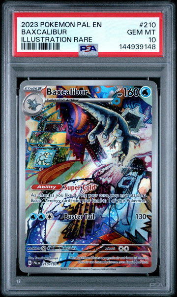 2023 Pokemon Scarlet and Violet Paldea Evolved Illustration Rare Baxcalibur #210 PSA 10
