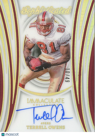 Terrell Owens 2024 Immaculate On Card Auto Autograph San Francisco 49ers 10/49