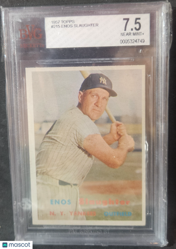 1957 Topps Enos Slaughter #215 BVG 7.5
