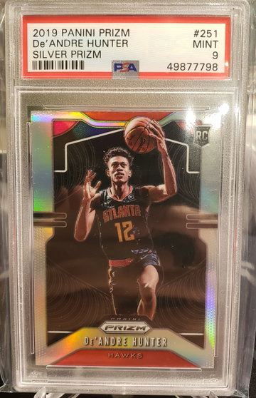 Deandre Hunter prizm silver psa 9 2019