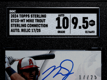 2024 Topps Sterling Mike Trout #STCO-MT Connection Autograph Relic SGC 9.5 Auto 10