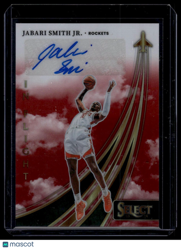 2023-24 Panini Select Jabari Smith Jr. #IFS-JSJ In Flight Signatures Red Prizms SN AU