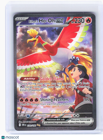 2025 Pokemon—Ethan's Ho-Oh ex #230/182 Destined Rivals—Special Illustration Rare Holo