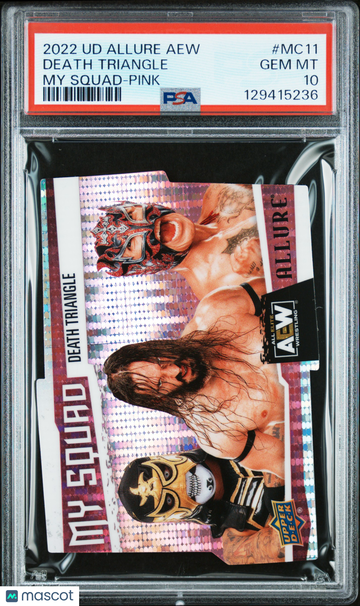 2022 Upper Deck Allure Aew My Squad Death Triangle #MC11 Pink PSA 10