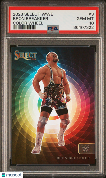 2023 Panini Select WWE Color Wheel Bron Breakker #3 PSA 10