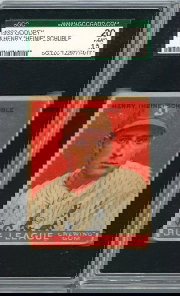1933 Goudey Henry Schuble #4 SGC 1.5 P1361