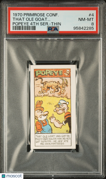 1970 Primrose Confectionery Popeye 4TH Series-Farnham That Ole Goat.. . #4 PSA 8