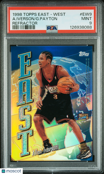 1998 Topps East - West Gary Payton Allen Iverson #EW9 Refractor PSA 9