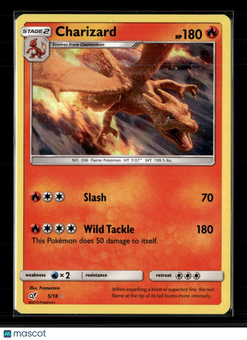 2019 Detective Pikachu Charizard Holo Rare #5/18