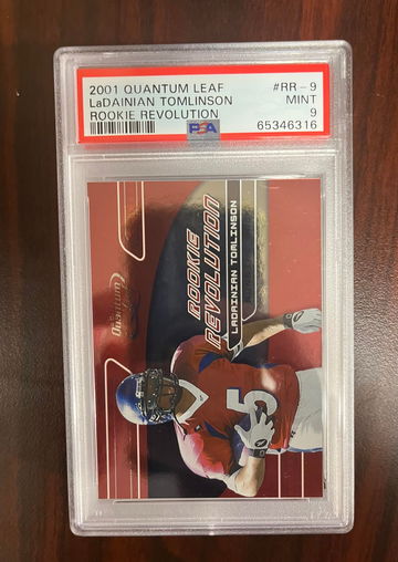 2001 Quantum Leaf Ladanian Tomlinson Rookie Revolution PSA 9