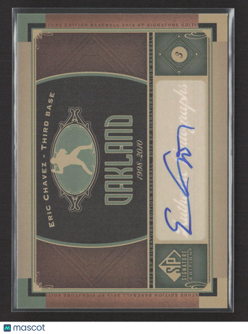 2012 Upper Deck SP Signature Edition Eric Chavez #OAK-3 Auto