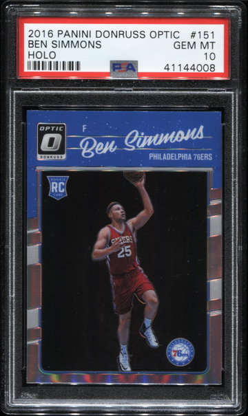 2016-17 Donruss Optic Holo #151 Ben Simmons PSA 10
