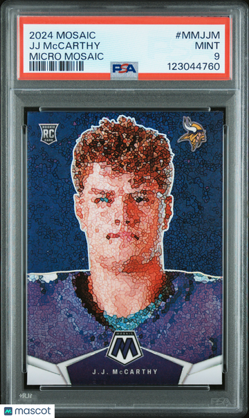 2024 Panini Mosaic JJ Mccarthy #MMJJM Micro Mosaic Short Print PSA 9