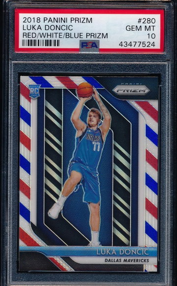 Luka Doncic 2018 Prizm RWB PSA 10