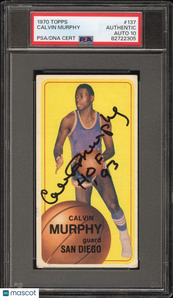 1970 Topps Calvin Murphy #137 PSA A Auto 10