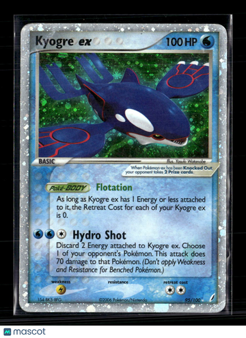 2006 EX Crystal Guardians Kyogre EX Holo Rare #95/100