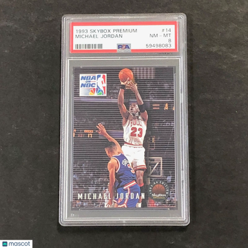 1993 Skybox Premium Michael Jordan #14 PSA 8
