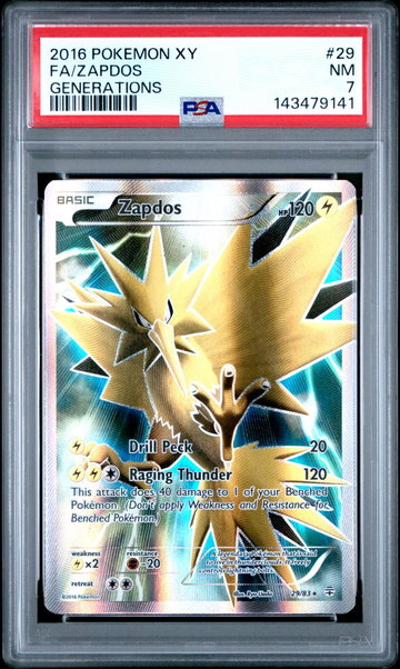 2016 Pokemon XY Generations Zapdos #29 PSA 7
