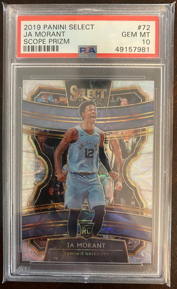 JA Morant Panini Prizm Select Scope Prizm PSA 10