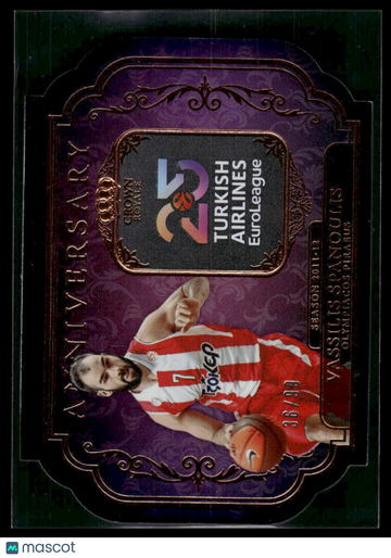 2024 Panini Turkish Airlines EuroLeague Anniversary Vassilis Spanoulis #1 /99
