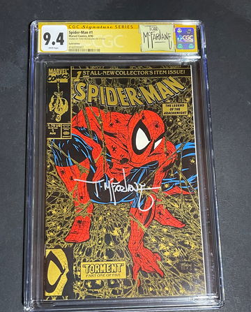 Spider-Man #1 Gold Edition CGC SS 9.4 Signed by Todd McFarlane 