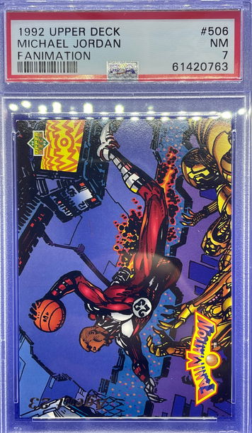 1992 Upper Deck Fanimation Michael Jordan Agent 23 #506 PSA 7 NM Insert Bulls