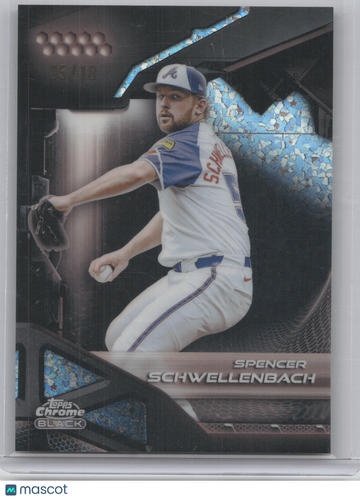 2026 Topps Chrome Black Spencer Schwellenbach #128 Rose Gold Mini-Diamond Refractor /10