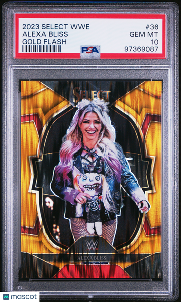 2023 Panini Select WWE Alexa Bliss #36 Gold Flash /10 Short Print Parallel/Variety PSA 10