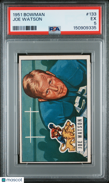 1951 Bowman Joe Watson #133 Short Print HOF Nicely Centered Mint Parallel/Variety Base Set Insert Low Pop PSA 5