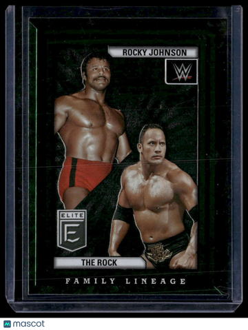 2023 Donruss Elite WWE The Rock / Rocky Johnson #9 Family Lineage Green