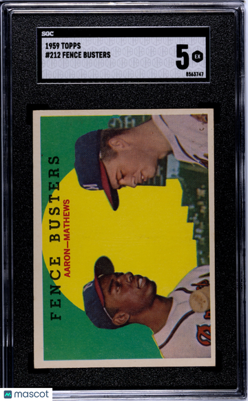 1959 Topps Fence Busters #212 SGC 5