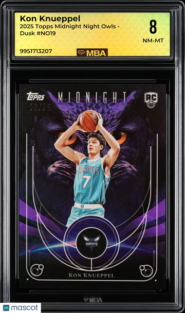 2025 Topps Midnight Night Owls Kon Knueppel #NO19 Dusk MBA 8