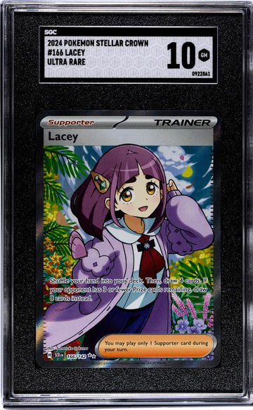2024 Pokemon Stellar Crown #166 Lacey SGC 10