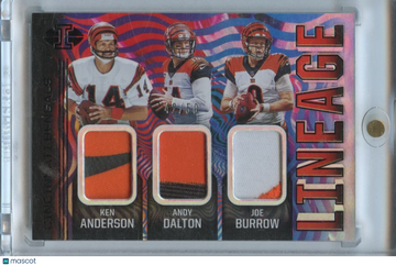 2020 Joe Burrow Ken Anderson Patch Rookie Panini Authentic